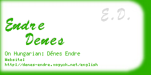 endre denes business card
